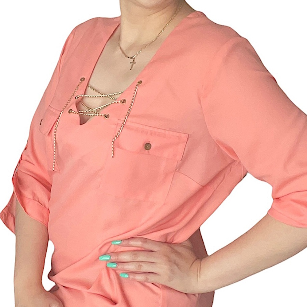 🍑 Peachy Long Blouse / Dress